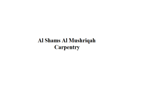 Al Shams Al Mushriqah Carpentry