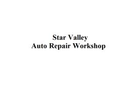 Star Valley Auto Repair Workshop